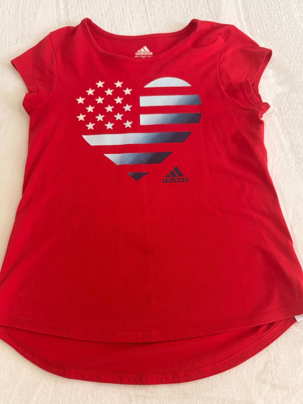 adidas Girls' Red Heart Graphic Tee